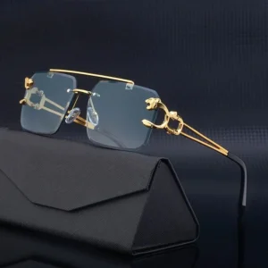 vintage rimless sunglasses for men